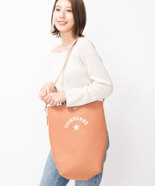 CONVERSE(コンバース)/FELT LEATHER SHOULBAG/ﾌﾞﾗｳﾝ