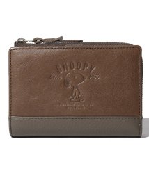 SNOOPY Leather Collection/SNOOPY/スヌーピー/蝶ネクタイ柄二つ折り財布/本革/502940275
