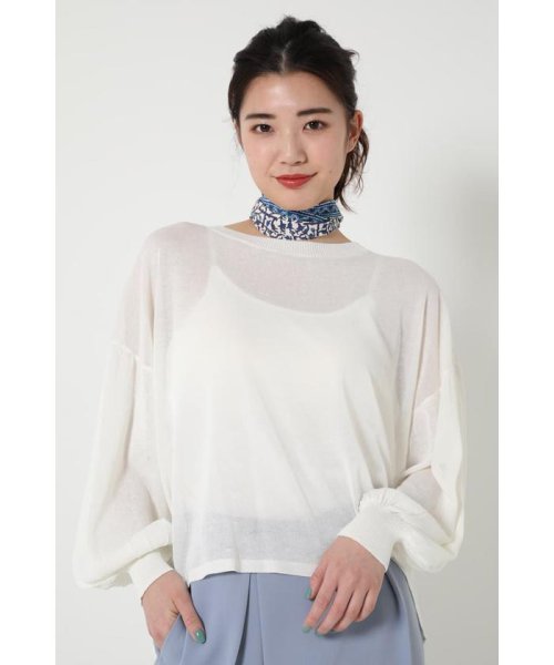 SHEL'TTER SELECT(シェルターセレクト)/シースルーニットトップス（See－Through Knit Tops）/WHT