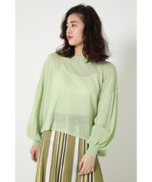 SHEL'TTER SELECT(シェルターセレクト)/シースルーニットトップス（See－Through Knit Tops）/L/GRN1