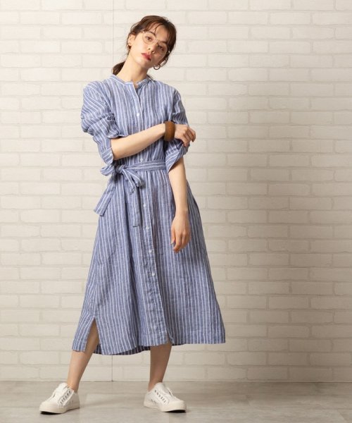 セール 50 Off フレンチリネンストライプバンドカラーシャツワンピース コーエン Coen Magaseek セール 50 Off フレンチリネンストライプバンドカラーシャツワンピース コーエン Coen Magaseek