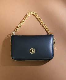 ninon(ニノン)/【牛革】ロゴ入りチェーン財布/ブラック