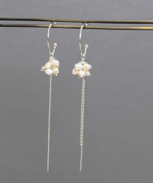 3種展開 揺れる淡水パールのフープピアス 502958258 ニノン Ninon