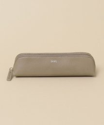 SHIPS MEN(シップス　メン)/SHIPS:【SAFFIANO LEATHER】イタリアンレザー ペンケース/ベージュ