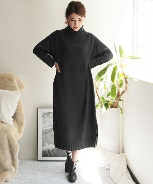 セール Off タートルネックロングニットワンピース ジュリアブティック Julia Boutique Magaseek