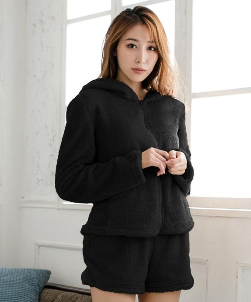 ２点セット フードパーカー ショートパンツセットアップ ルームウェア ジュリアブティック Julia Boutique Magaseek