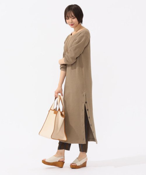 セール ワッフルサイドボタンワンピース シップス ウィメン Ships Women Magaseek