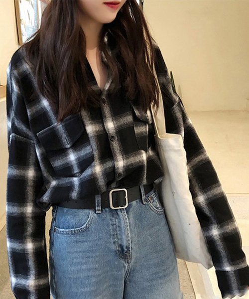 セール チェックシャツ レディース ネルシャツ ミニミニストア Miniministore Magaseek