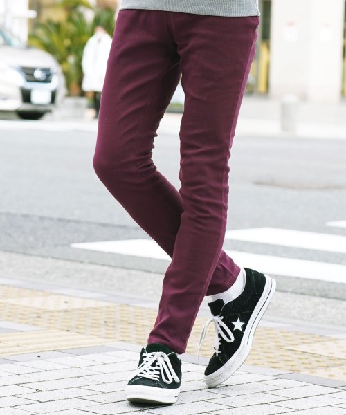 カラースキニーパンツ スキニーパンツ メンズ スキニー チノパン スリム ストレッチ ジギーズショップ Jiggys Shop Magaseek