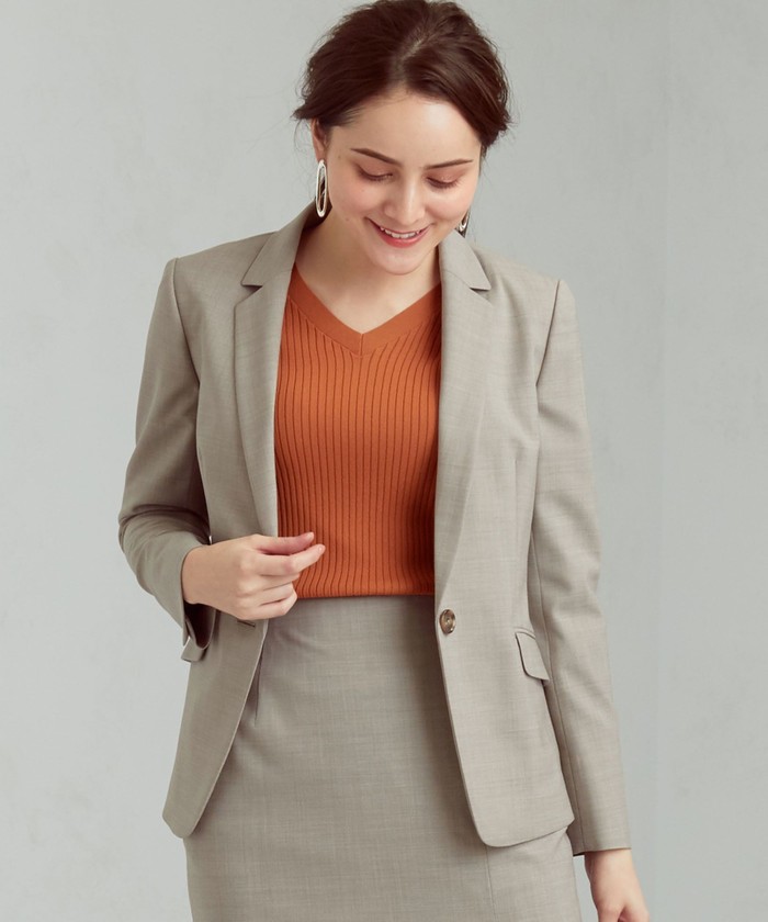 green label relaxing ◆D ノーラペル ジャケット&スカート green label relaxing ◇D ノーラペル ジャケット&スカート green