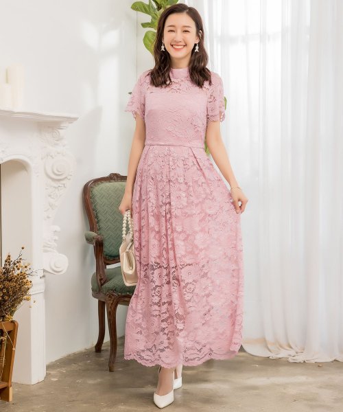 セール ロング丈総レース結婚式パーティードレス ドレス スター Dress Star Magaseek