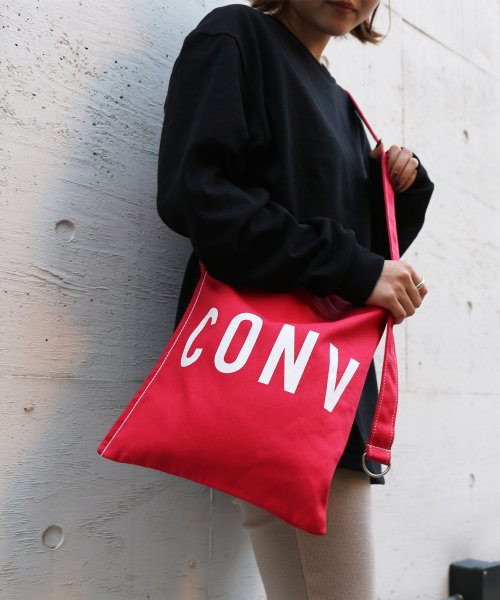 CONVERSE(コンバース)/ROUNDLOGO SHOULDER BAG/ﾚｯﾄﾞ