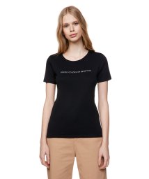 BENETTON (women)(ベネトン（レディース）)/ロゴクルーネック半袖Tシャツ・カットソー/ブラック