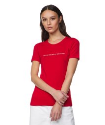 BENETTON (women)(ベネトン（レディース）)/ロゴクルーネック半袖Tシャツ・カットソー/レッド