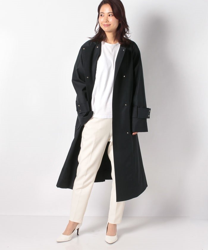 ノーカラートレンチコート ラピーヌ ブルー Lapine Bleue Magaseek