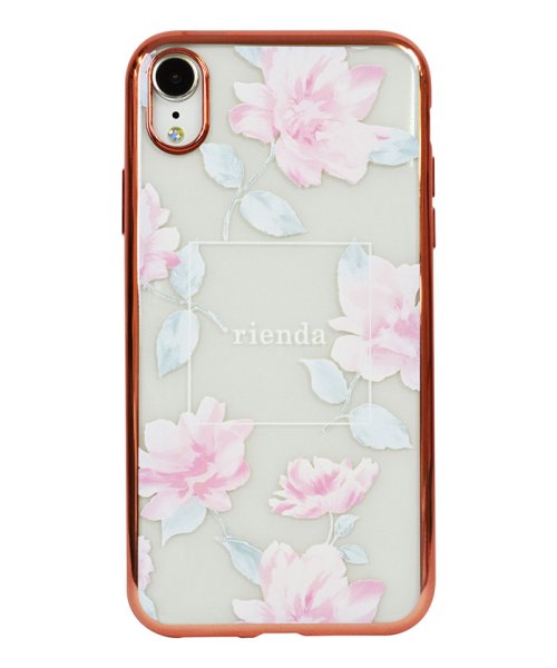 rienda(リエンダ)/iphoneケース iPhoneXR リエンダ rienda メッキクリアケース Lace Flower ピンク iphonexr/ピンク
