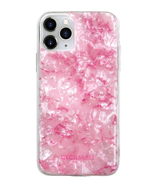 CECIL McBEE(セシルマクビー)/iphone11pro ケース iPhone11Pro セシルマクビー CECILMcBEE ソフトシェルケース 大理石 PINK iphone11pro/ピンク