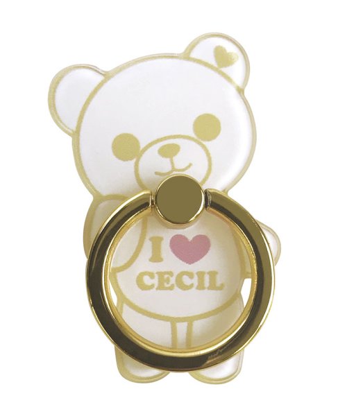 CECIL McBEE(セシルマクビー)/スマホリング スマホスタンド セシルマクビー CECILMcBEE セシルベア BEIGEGOLD iphone xperia galaxy 多機種対応/ゴールド