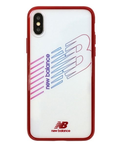 new balance(ニューバランス)/iphone ケース iPhoneXS/X ニューバランス New Balance ハイブリッド クリアケース レッド iphonexs アイフォン/レッド