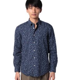 BENETTON (mens)(ベネトン（メンズ）)/総柄プリントシャツ/ブルー