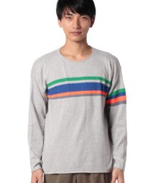 BENETTON (mens)(ベネトン（メンズ）)/ドロップショルダーコットンニット・セーター/グレー