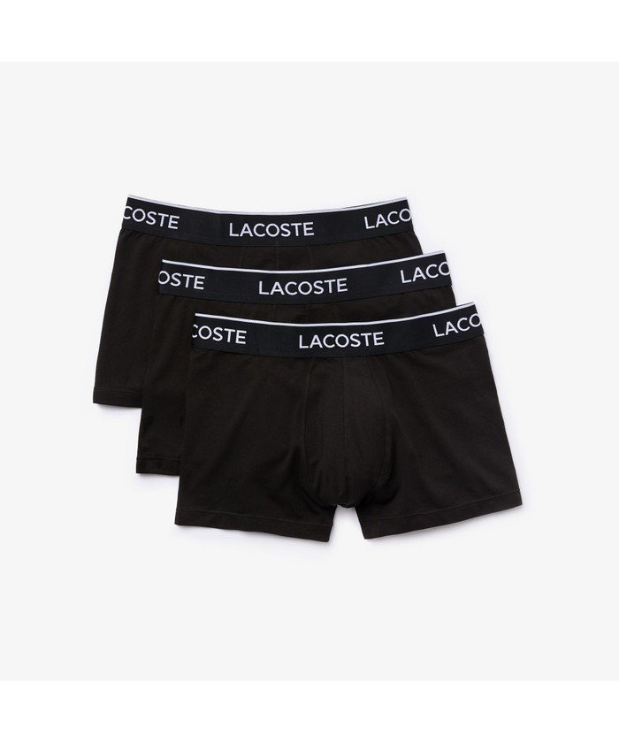 ブランドネームデザイン3パックボクサーパンツ ラコステ メンズ Lacoste Mens Magaseek