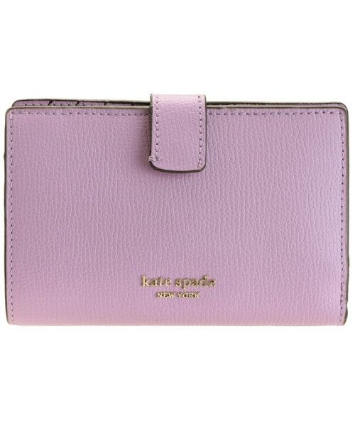 kate spade new york(ケイトスペードニューヨーク)/ケイトスペード KATE SPADE 二つ折り財布 pwru7230 SYLVIA MEDIUM BIFOLD WALLET 無地/ラベンダー