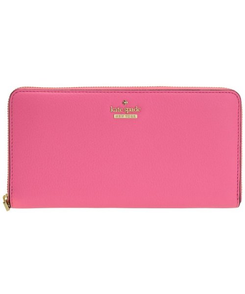 kate spade new york(ケイトスペードニューヨーク)/ケイトスペード KATE SPADE 長財布 ラウンドファスナー  pwru6411/ピンク