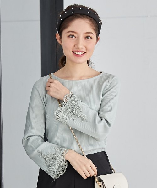 袖口レース装飾リブニットソー トッコクローゼット Tocco Closet Magaseek