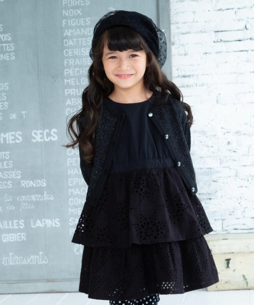 セール Different ローン レース ティアード ワンピース 90cm 150c ベベ Bebe Magaseek