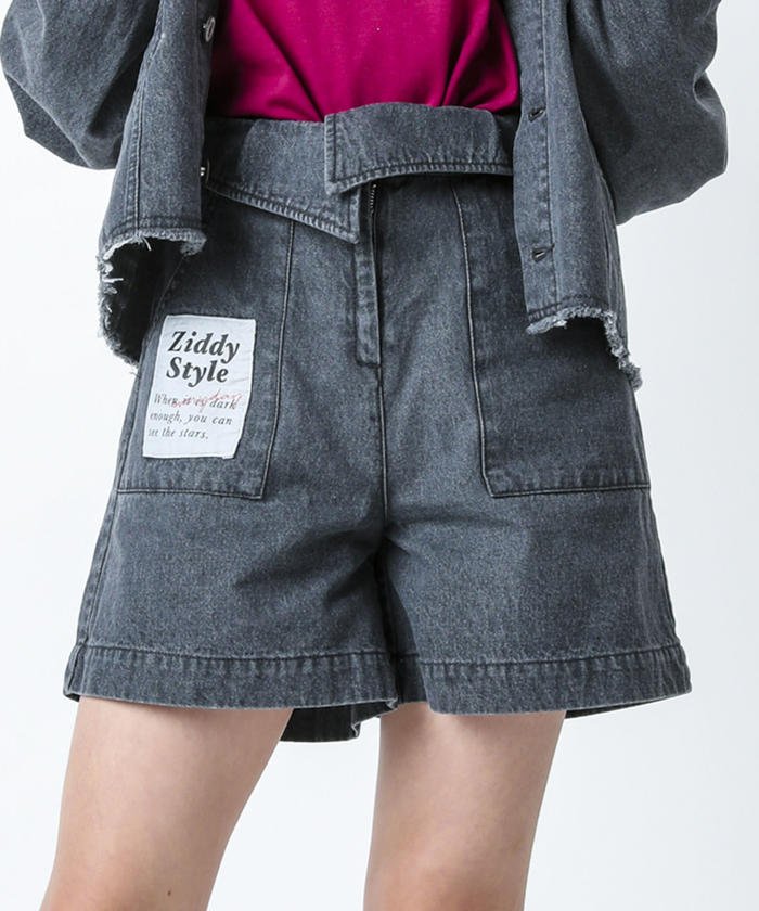 セール ハイウエストデニムショートパンツ ジディー Ziddy Magaseek