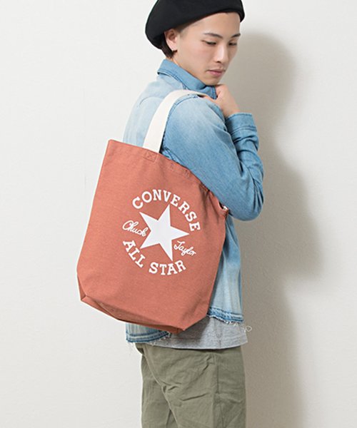 CONVERSE(コンバース)/PIGMENT TOTE BAG/ﾌﾞﾗｳﾝ