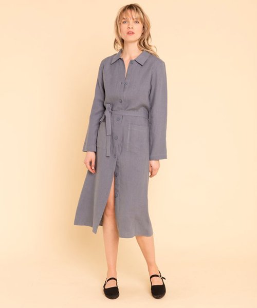 Uaf9 Robe リネンシャツワンピース アニエスベー ファム Agnes B Femme Magaseek