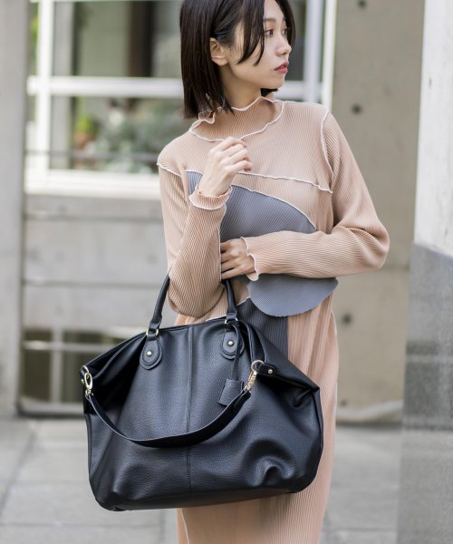 サイド折れ3wayトートバッグ【aroco/アロコ】 レディース A4 大容量 通勤通学 レディース ショルダーバッグ  仕事バッグ 通勤バッグ 人気・おすすめ｜売れ筋商品・話題商品におすすめ コスパ重視 安心配送 コスパ重視