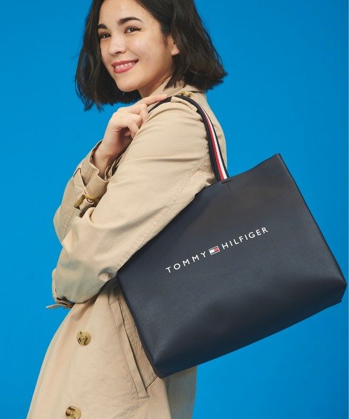 TOMMY HILFIGER(トミーヒルフィガー)/ショッパーミニトートバッグ/ブラック