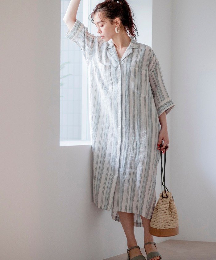 セール フレンチリネンシャツワンピース コーエン Coen Magaseek