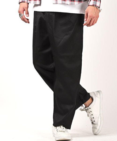 セール ワイドテーパードパンツ ワイドパンツ メンズ テーパード ロング丈 ラグスタイル Luxstyle Magaseek