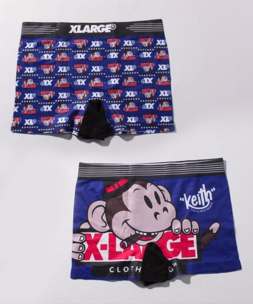 XLARGE(エクストララージ)/メンズ ボクサーパンツ 成型モンキー/ブルー