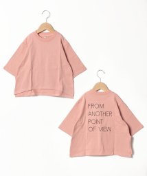 b-ROOM(ビールーム)/バックプリントビッグTシャツ/ピンク