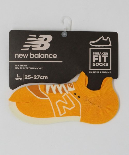 green label relaxing(グリーンレーベルリラクシング)/＜New Balance（ニューバランス）＞スニーカー柄 ソックス/GOLD