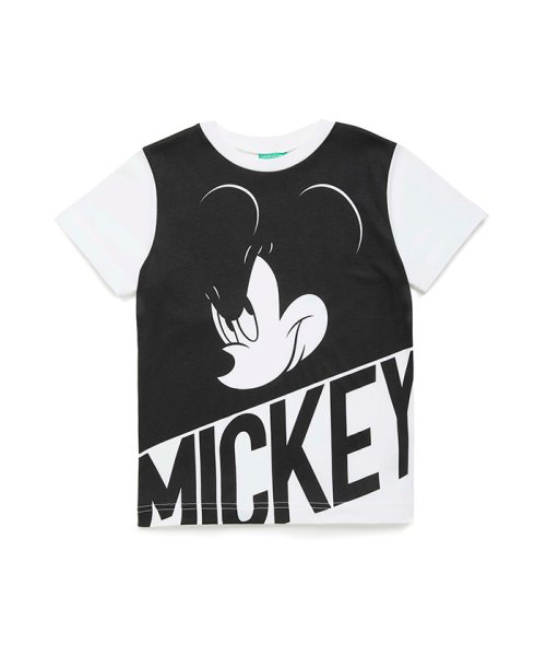 BENETTON (UNITED COLORS OF BENETTON BOYS)(ユナイテッド　カラーズ　オブ　ベネトン　ボーイズ)/【Disneyコラボ】ミッキーマウスTシャツ・カットソー/ホワイト