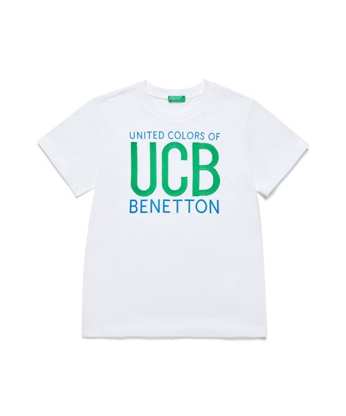 BENETTON (UNITED COLORS OF BENETTON BOYS)(ユナイテッド　カラーズ　オブ　ベネトン　ボーイズ)/ベーシックロゴプリントTシャツ・カットソー/ホワイト