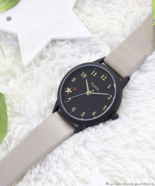nattito(ナティート)/【メーカー直営店】腕時計 レディース 革ベルト シンプル 星柄 ホシソン FSC154/グレー
