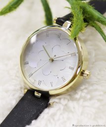 nattito(ナティート)/【メーカー直営店】腕時計 レディース 革ベルト パール ハート風 ロムルス GY005/ブラック