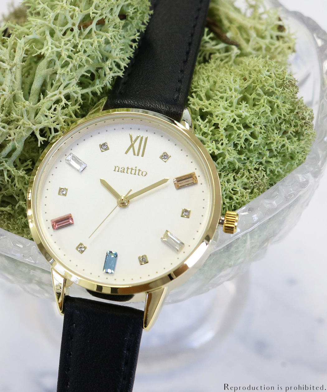 【メーカー直営店】腕時計 レディース 革ベルト Swarovski スワロフスキークリスタル ビジュー フィールドワーク ST227