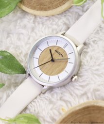 nattito(ナティート)/【メーカー直営店】腕時計 レディース 革ベルト 木製文字盤 ポム フィールドワーク YM004/ホワイト