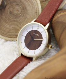 nattito(ナティート)/【メーカー直営店】腕時計 レディース 革ベルト 木製文字盤 ポム フィールドワーク YM004/ブラウン