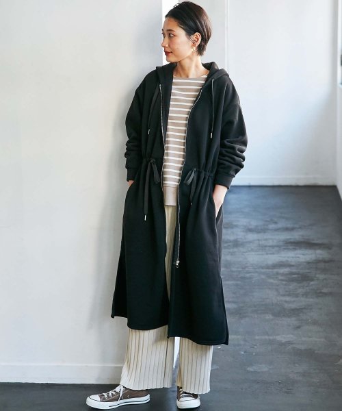 セール ジーラ Geera ウエストドロスト裏起毛パーカーコート Magaseek