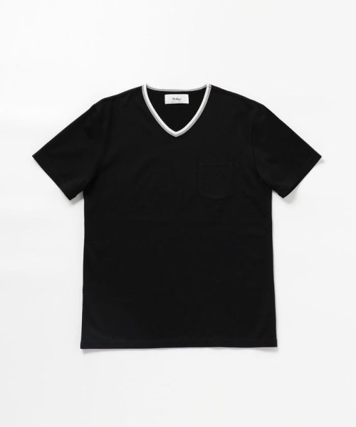 NOLLEY’S goodman(ノーリーズグッドマン)/オヤコバインダー VネックTee 20SS/ブラック