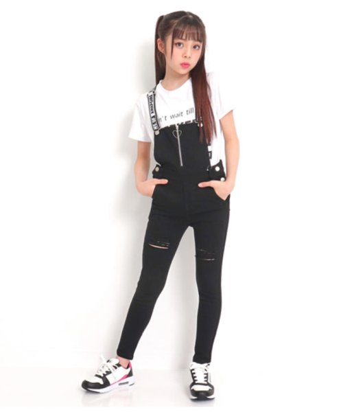 ハートジップ付スキニーサロペット アナップガール Anap Girl Magaseek